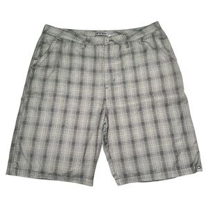 Men's Gray Plaid Quiksilver Shirts Size 40